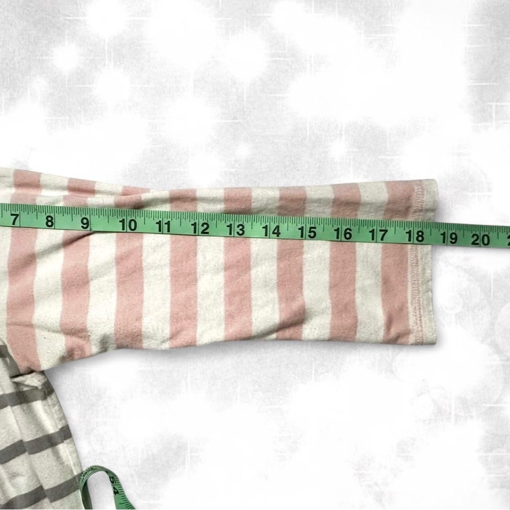Babydoll Y2K Girly Striped Bow 3/4 Sleeve Top - Picture 6 of 7